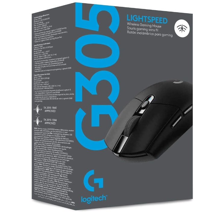 Logitech G305 LIGHTSPEED | Wireless Gaming Mouse | GamingVault — 12K DPI (Black)