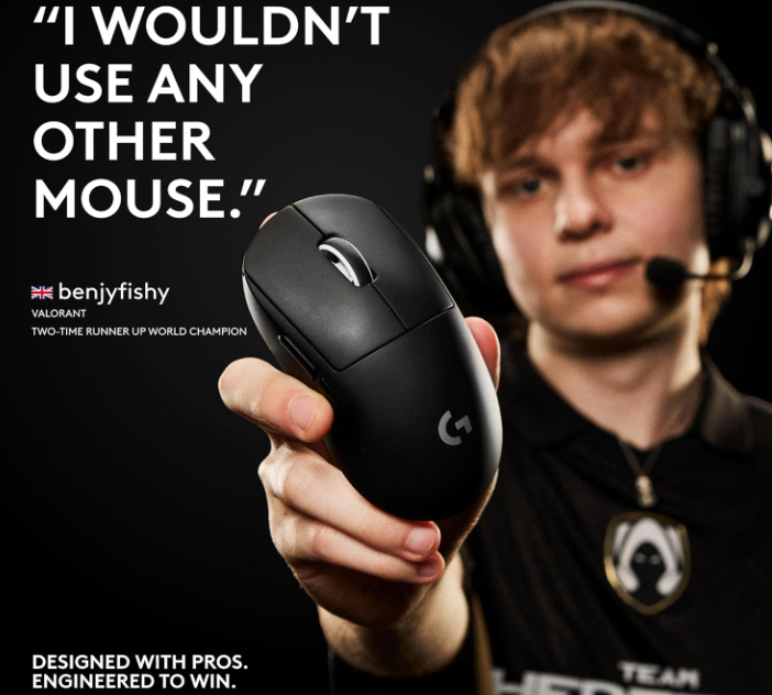 Logitech G PRO X Superlight 2 LIGHTSPEED Wireless Gaming Mouse — 44K DPI