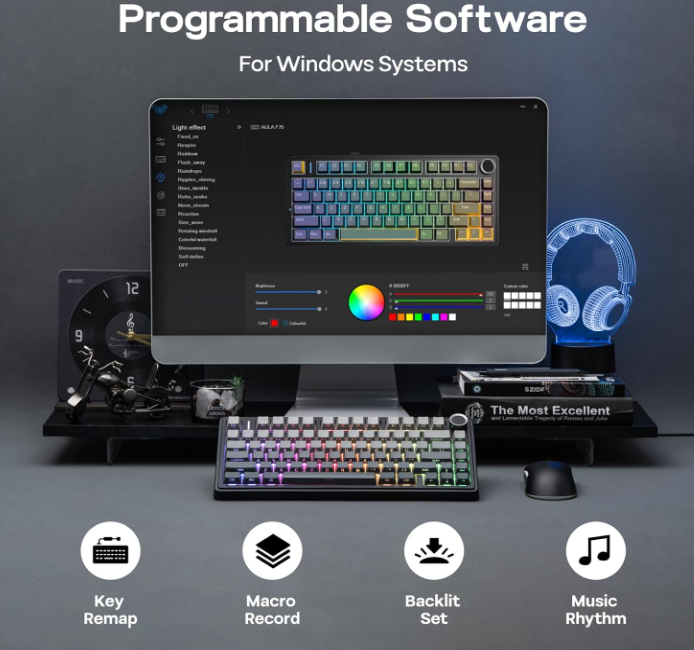 Epomaker x Aula F75 | Wireless Mechanical Gaming Keyboard | Gamingvault Hot-Swappable 75%